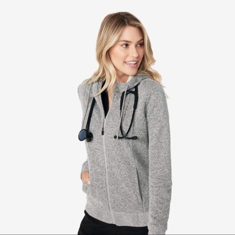 Figs essential full zip Heathers hoodie